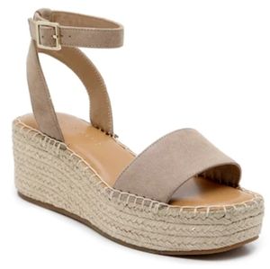 Taupe platform sandals